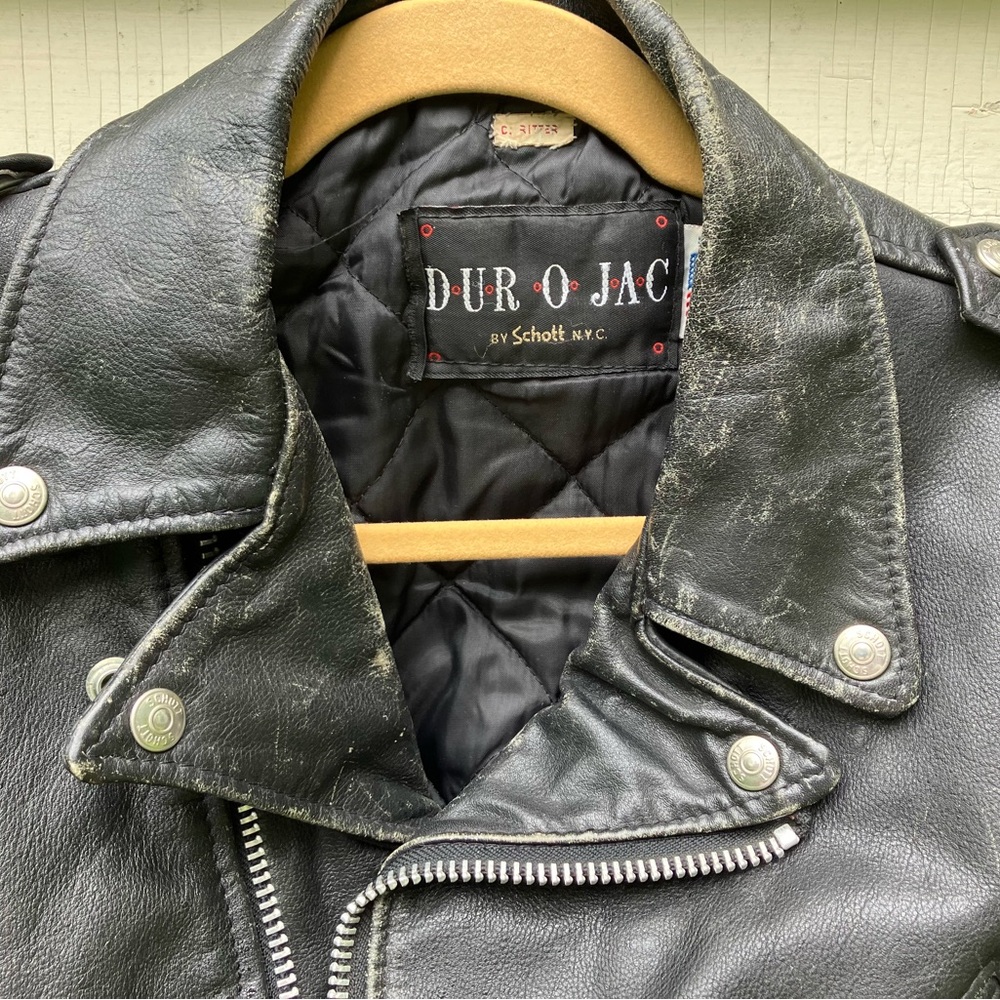 Schott NYC Black Bomber Jacket Genuine Leather